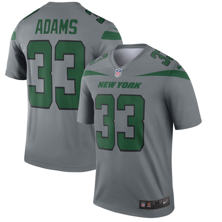 Men New York Jets #33 Adams grey Nike Limited Player NFL Jerseys